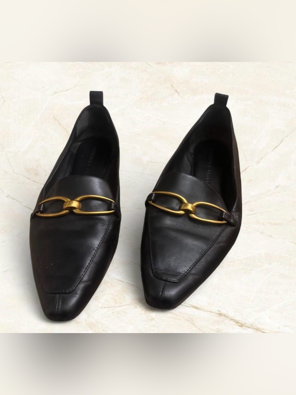 Veronica Beard Leather Horsebit Loafers — Size 8M